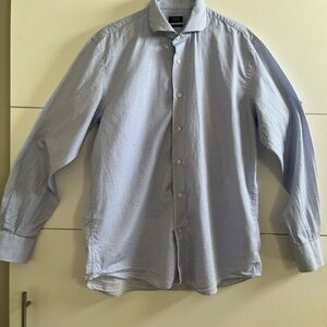OVS Men's Classic Light Blue Dress Shirt